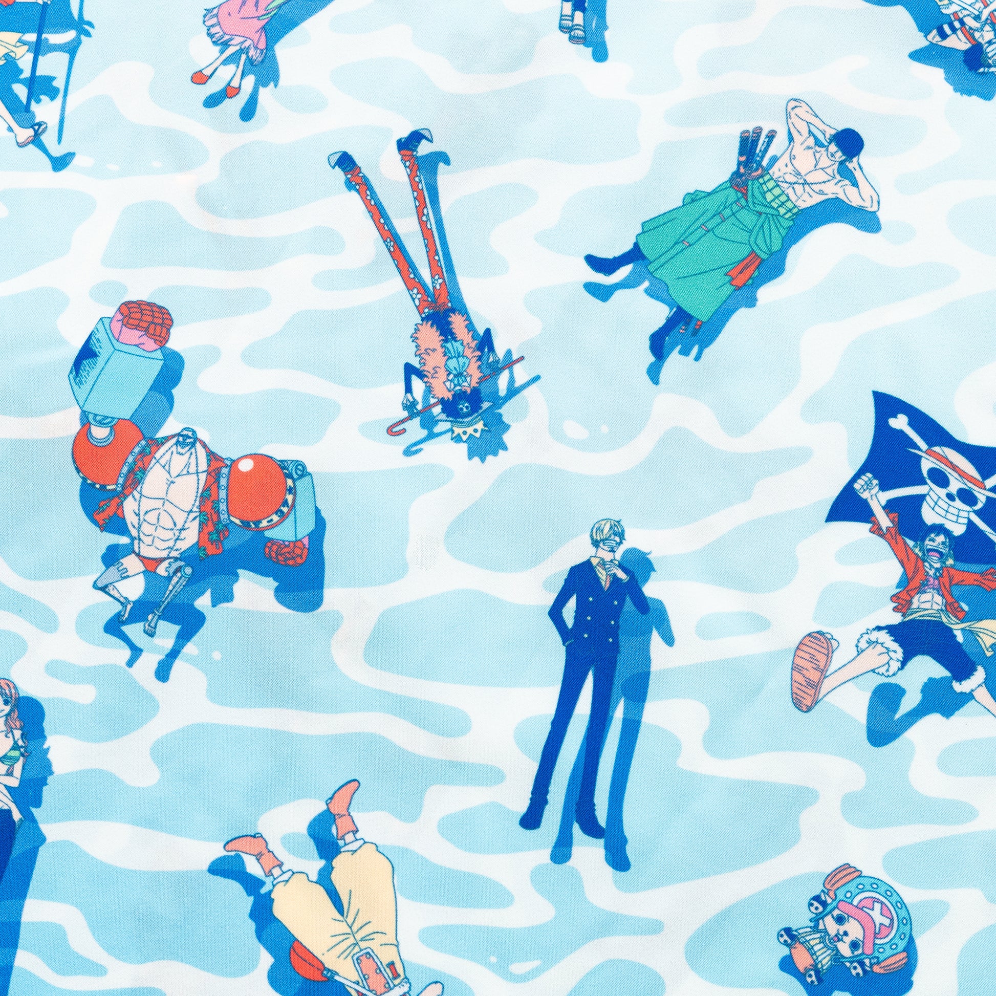 Straw Hat Crew Float On Button Up