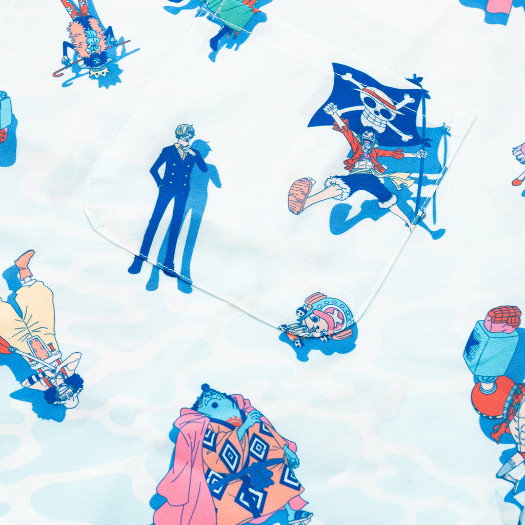 Straw Hat Crew Float On Button Up